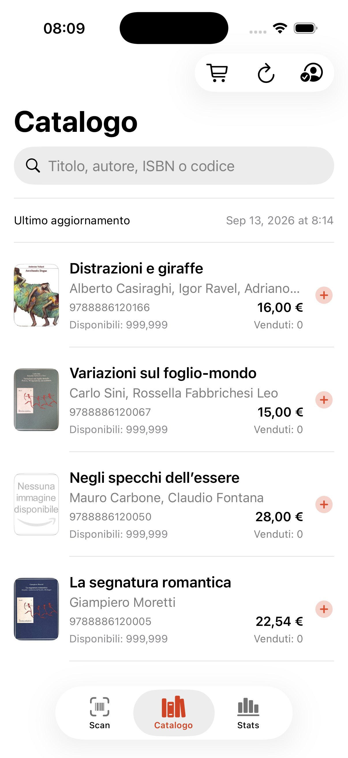 Catalogo Hestia nell’app iOS